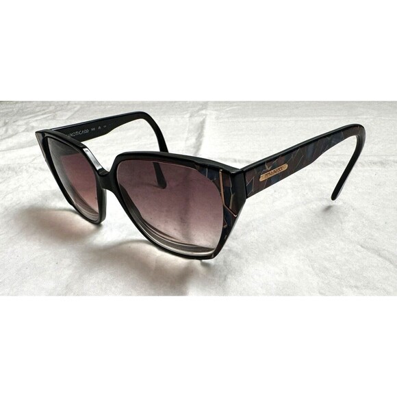 LUXOTTICA SUNGLASSES 1412 UV GARD PEARL BLACK ITALY - FRAMES‎ ONLY - Picture 1 of 13